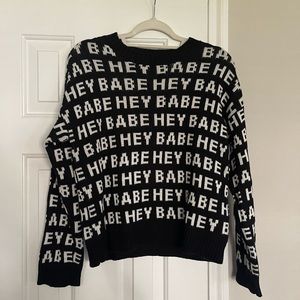 BRUNETTE THE LABEL HEY BABE SWEATER
